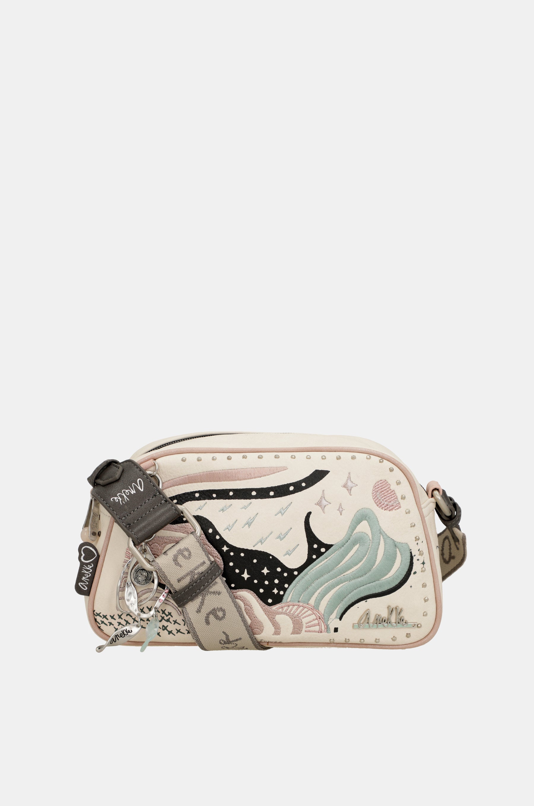 Psicodelic oval crossbody bag