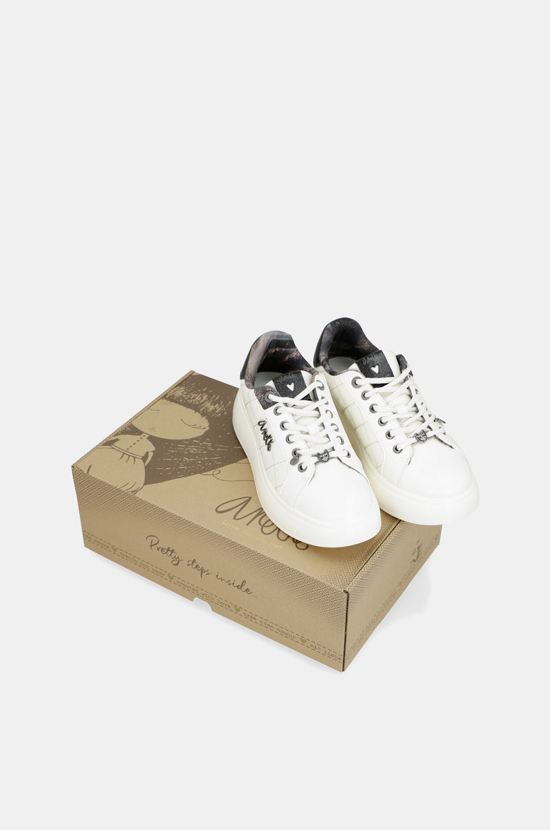 Casual white sneakers