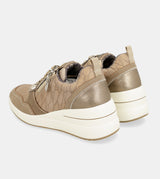 Dreams brown wedge sneakers