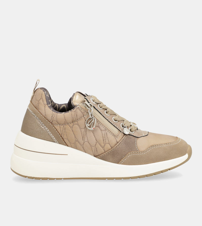 Dreams brown wedge sneakers