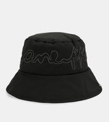 Black bucket hat