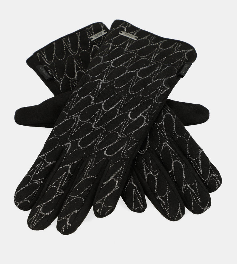 Anekke logo black gloves