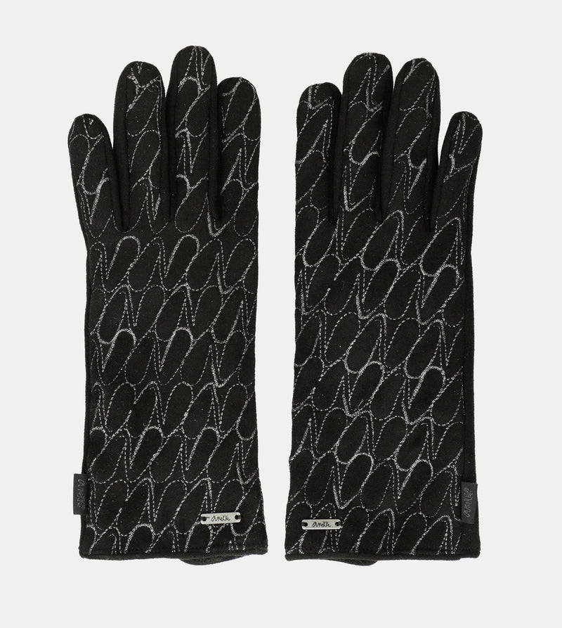 Anekke logo black gloves