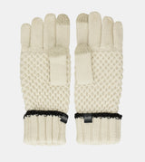 Beige knitted gloves