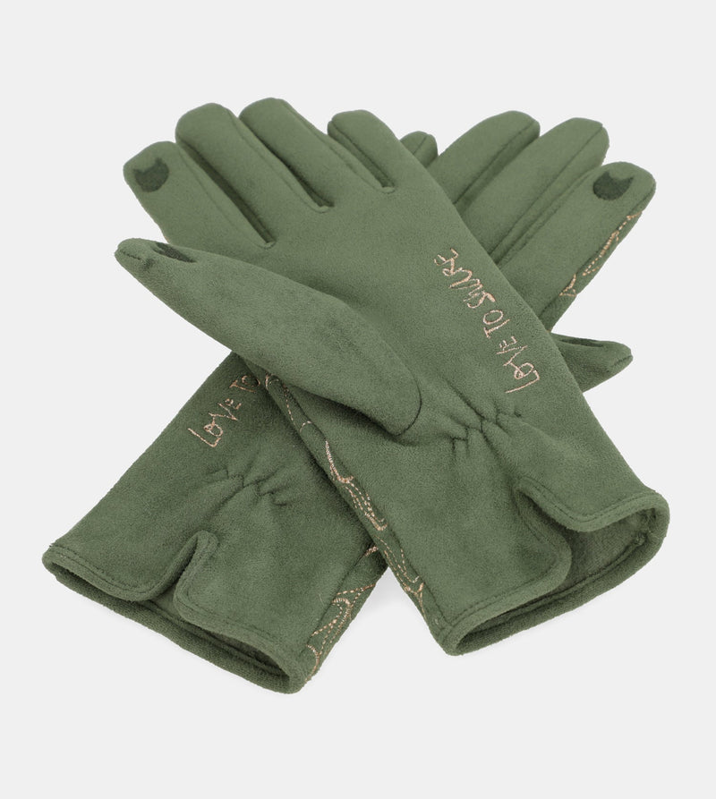 Anekke logo green gloves