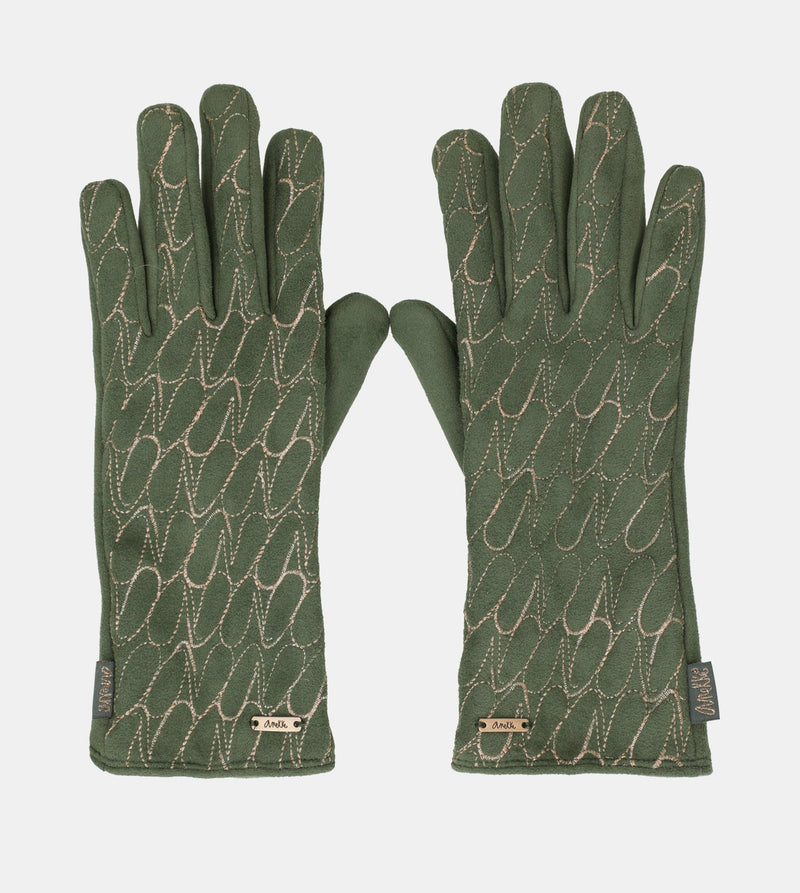 Anekke logo green gloves