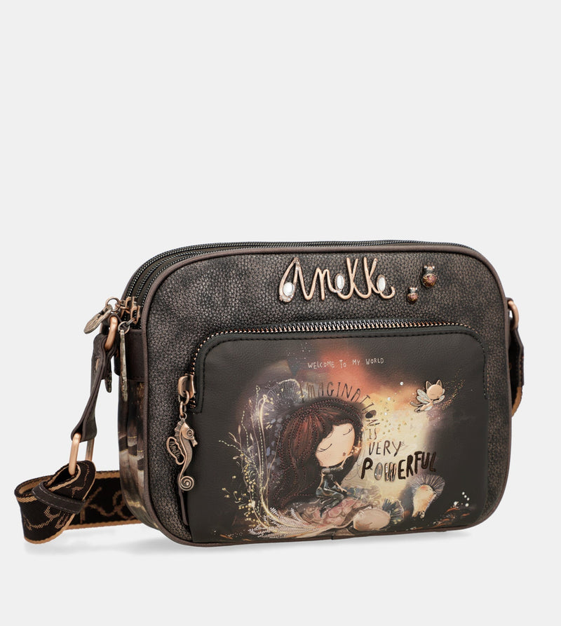 Dreamverse 3-compartment medium crossbody bag