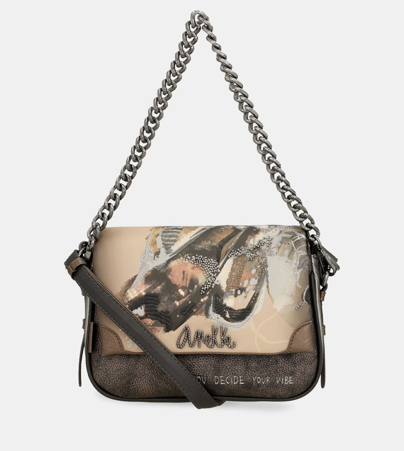 Wings crossbody bag with flap