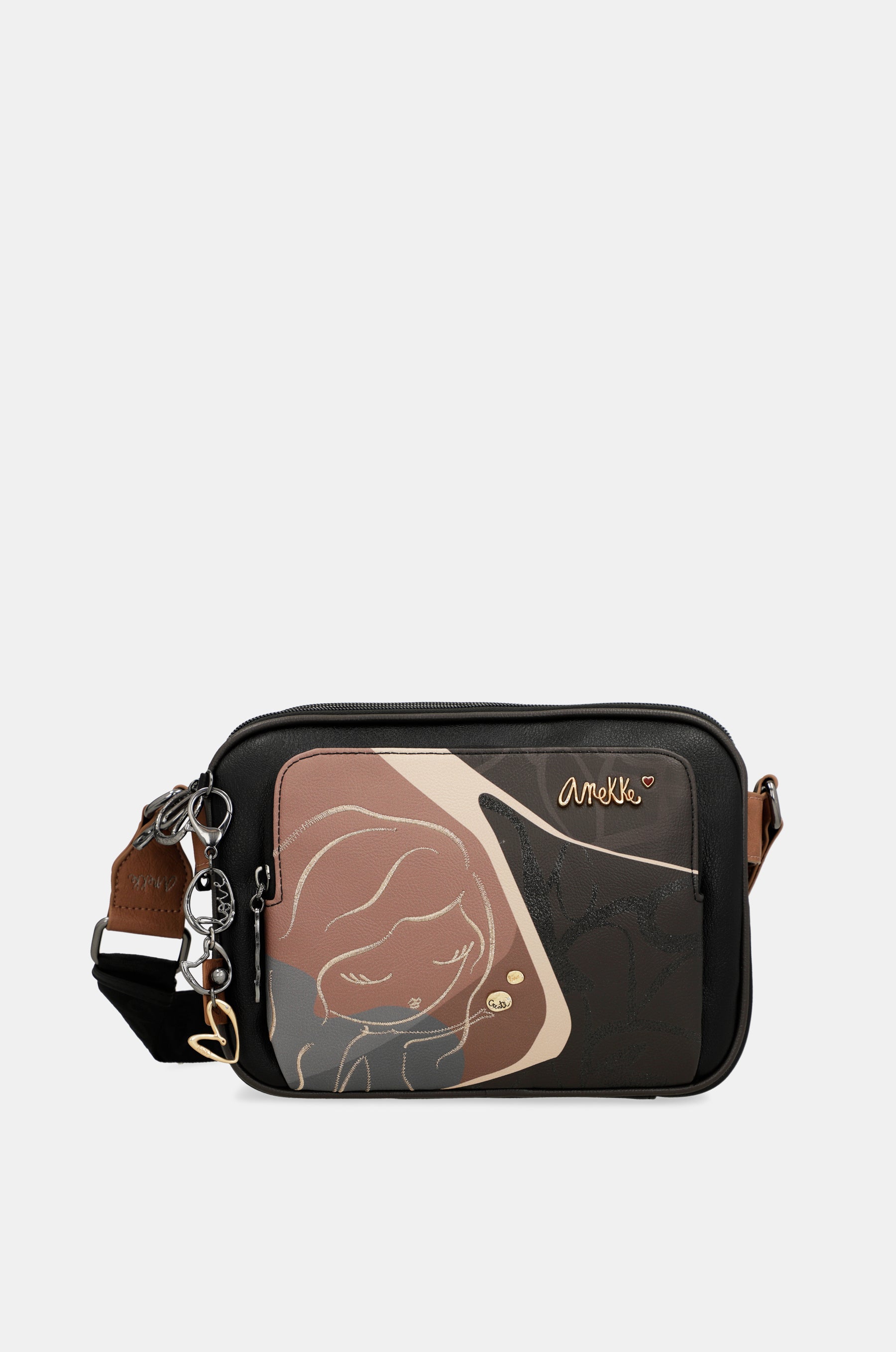Heartbeat 3-compartment crossbody bag