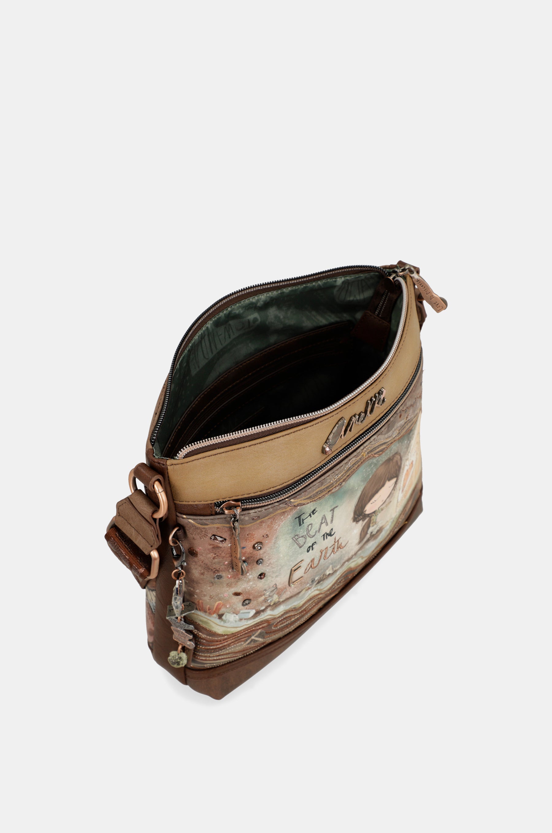 Core 3-compartment medium crossbody bag