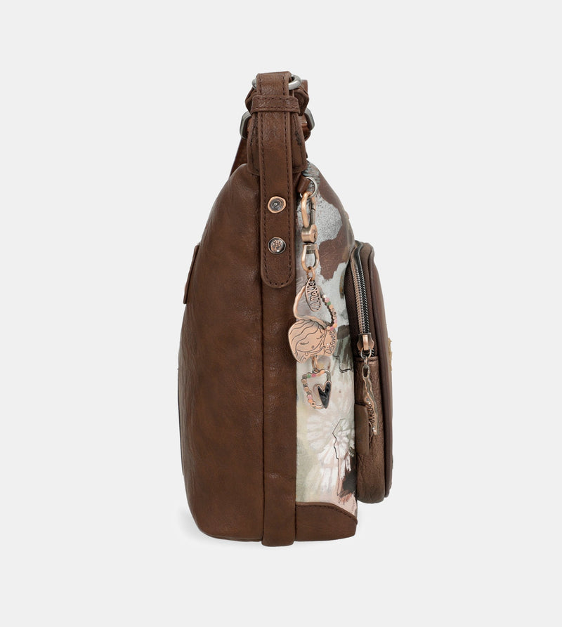 Outer crossbody large bag with pockets