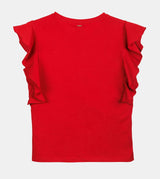 Red shiny short-sleeve T-shirt Anekke