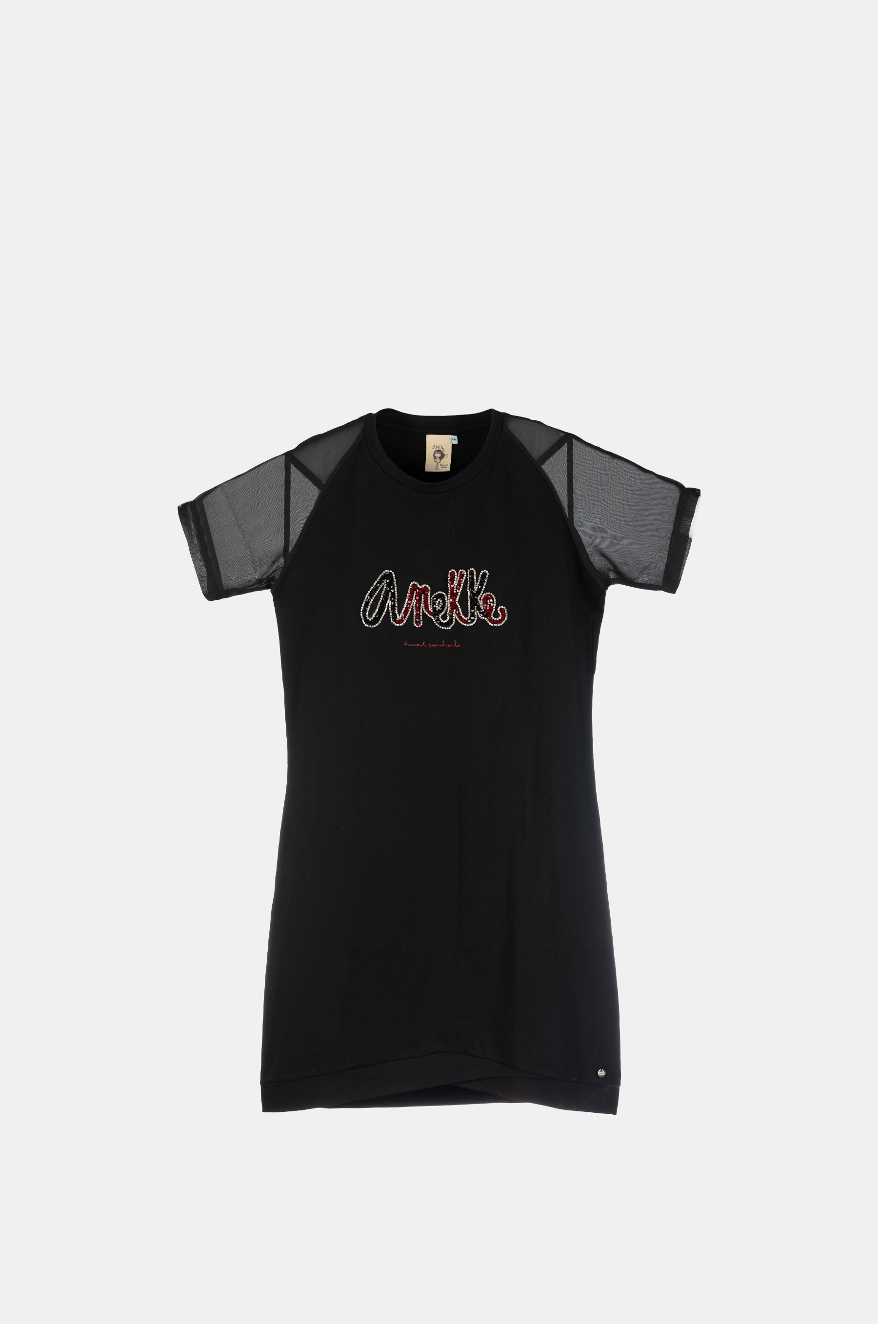 Black short-sleeve dress