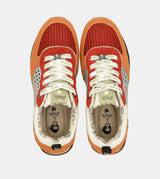 Red platform sneakers