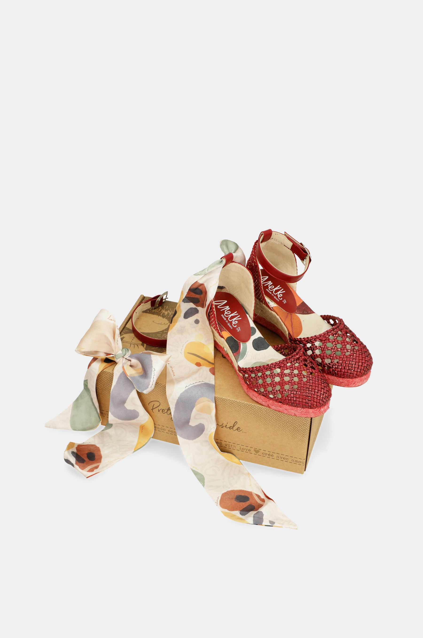 Red wedge sandals Alma