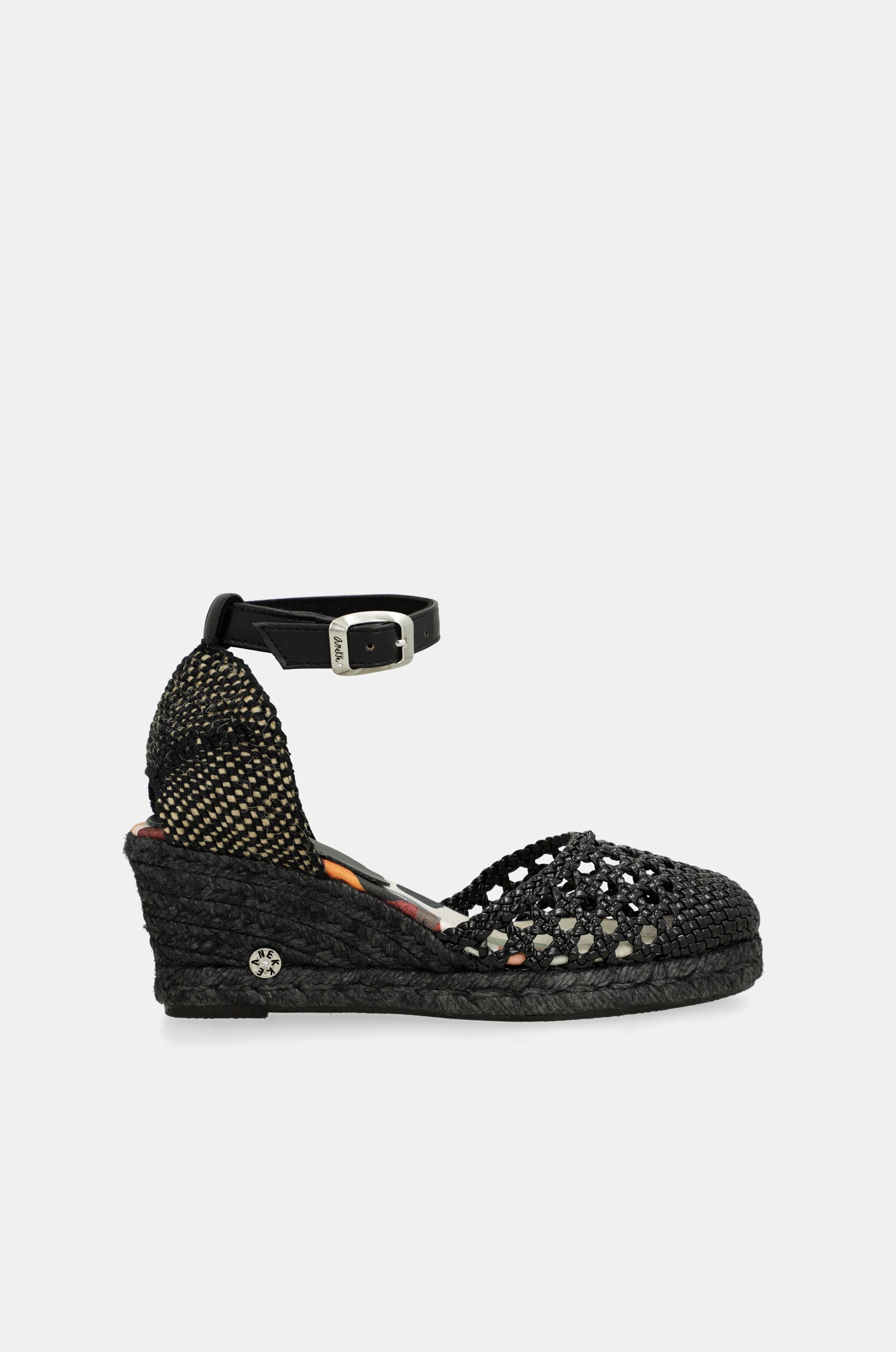 Black wedge sandals Alma