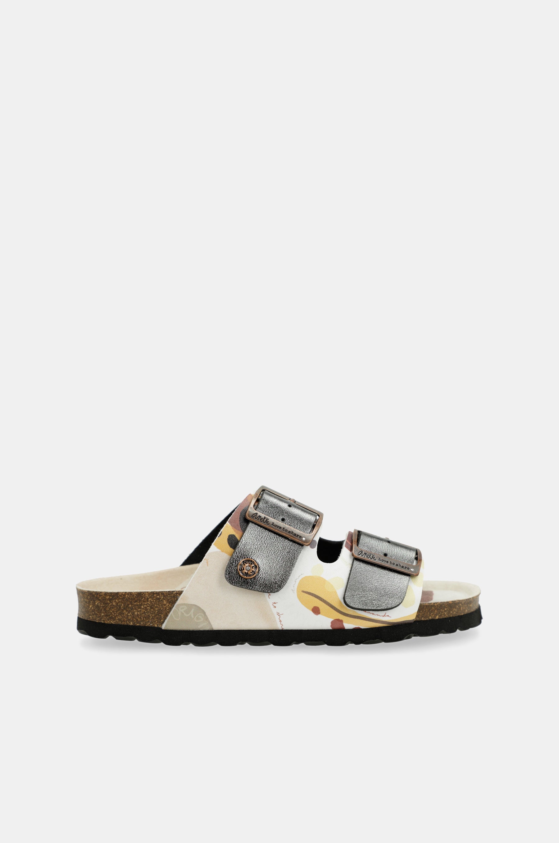 Black multicolor bio sandals