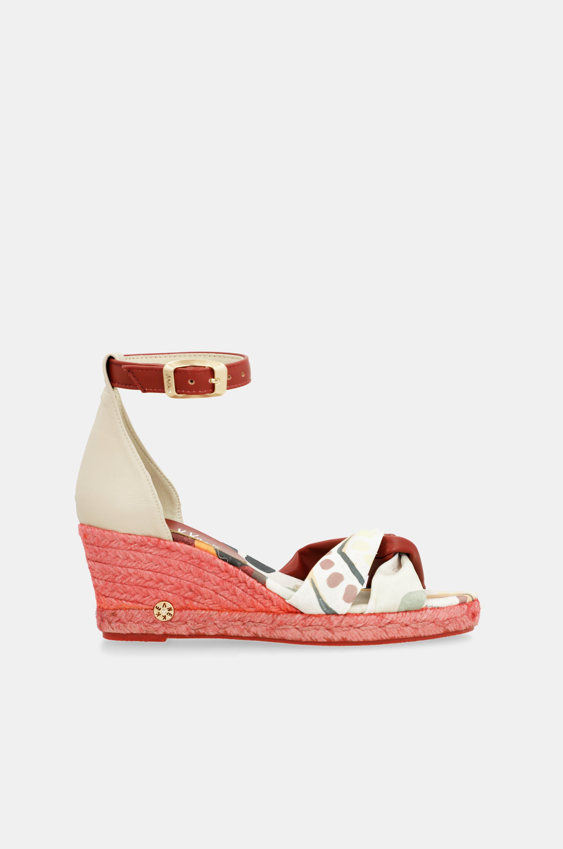 Red jute wedge sandals Alma