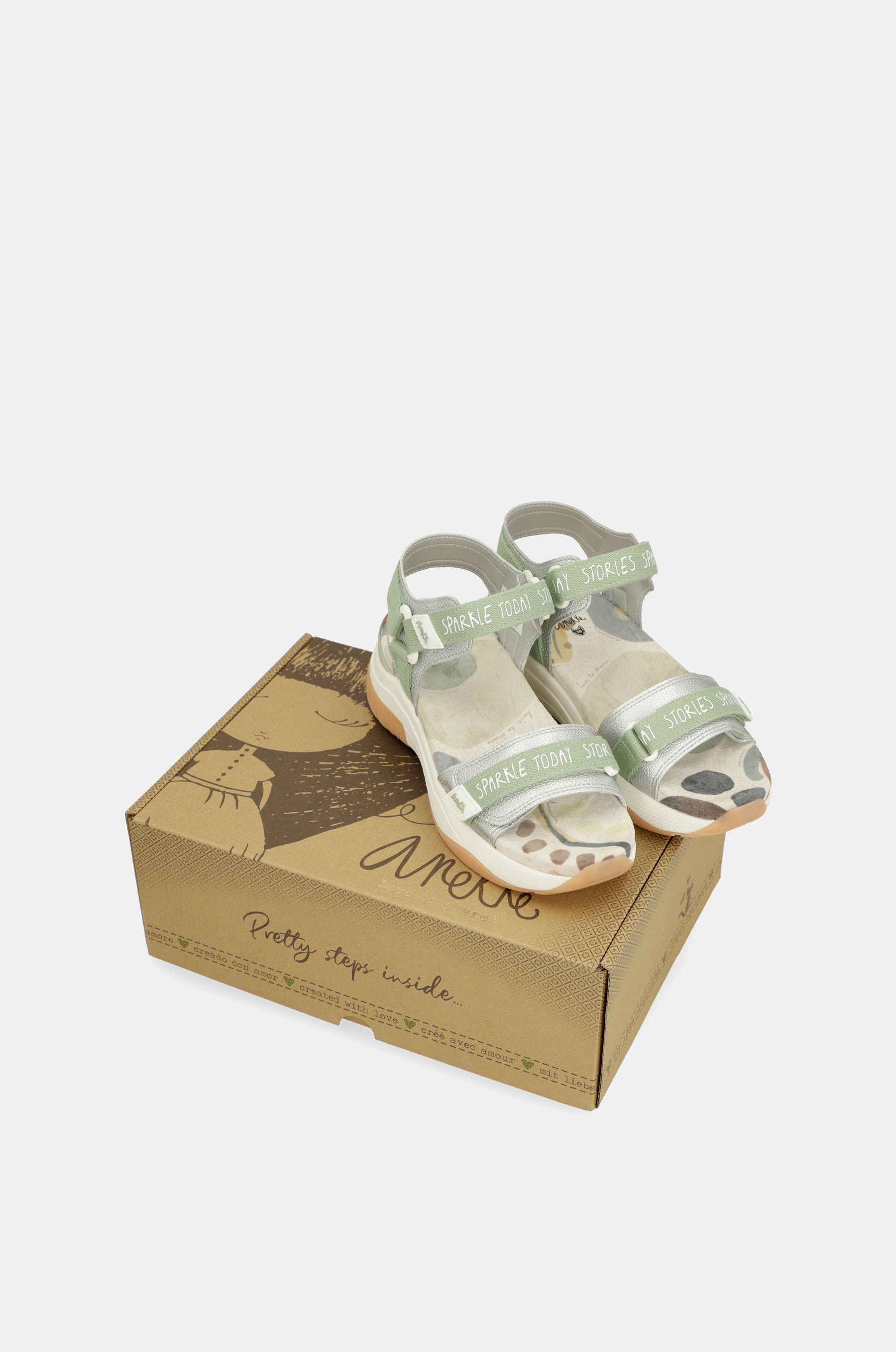 Green sports sandals