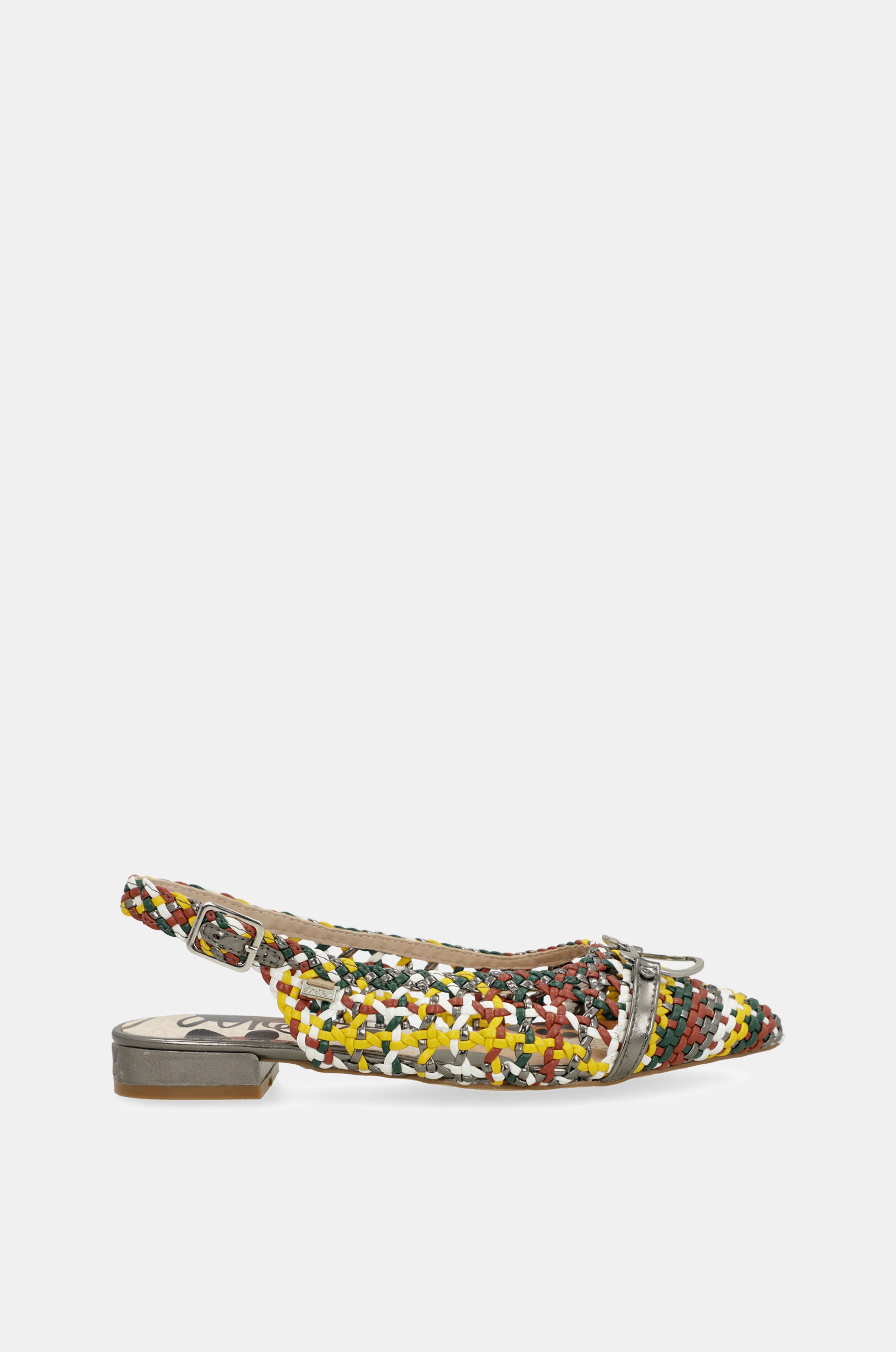Multicolor slingback ballet flats