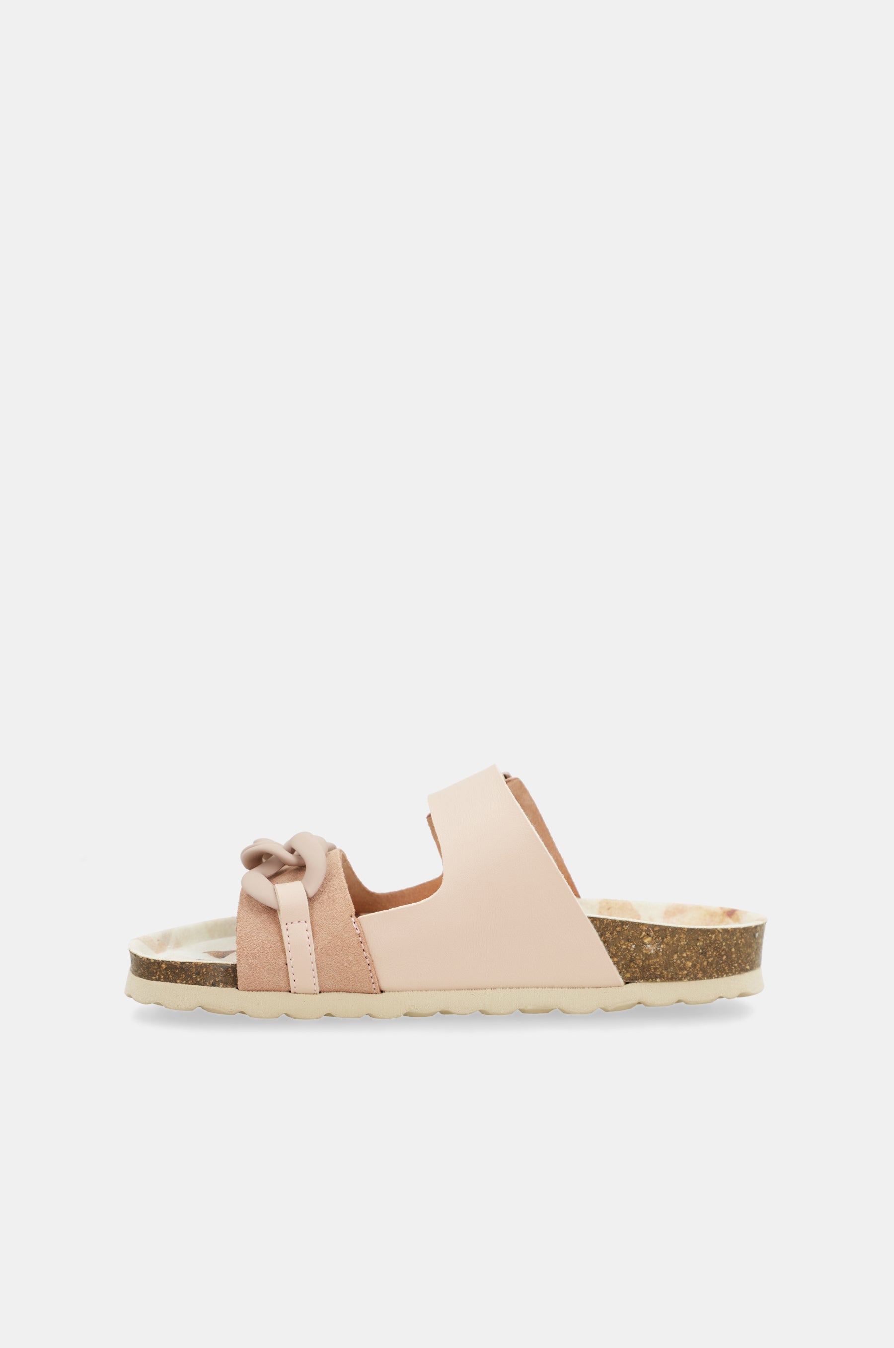 Pink chain-link bio sandals