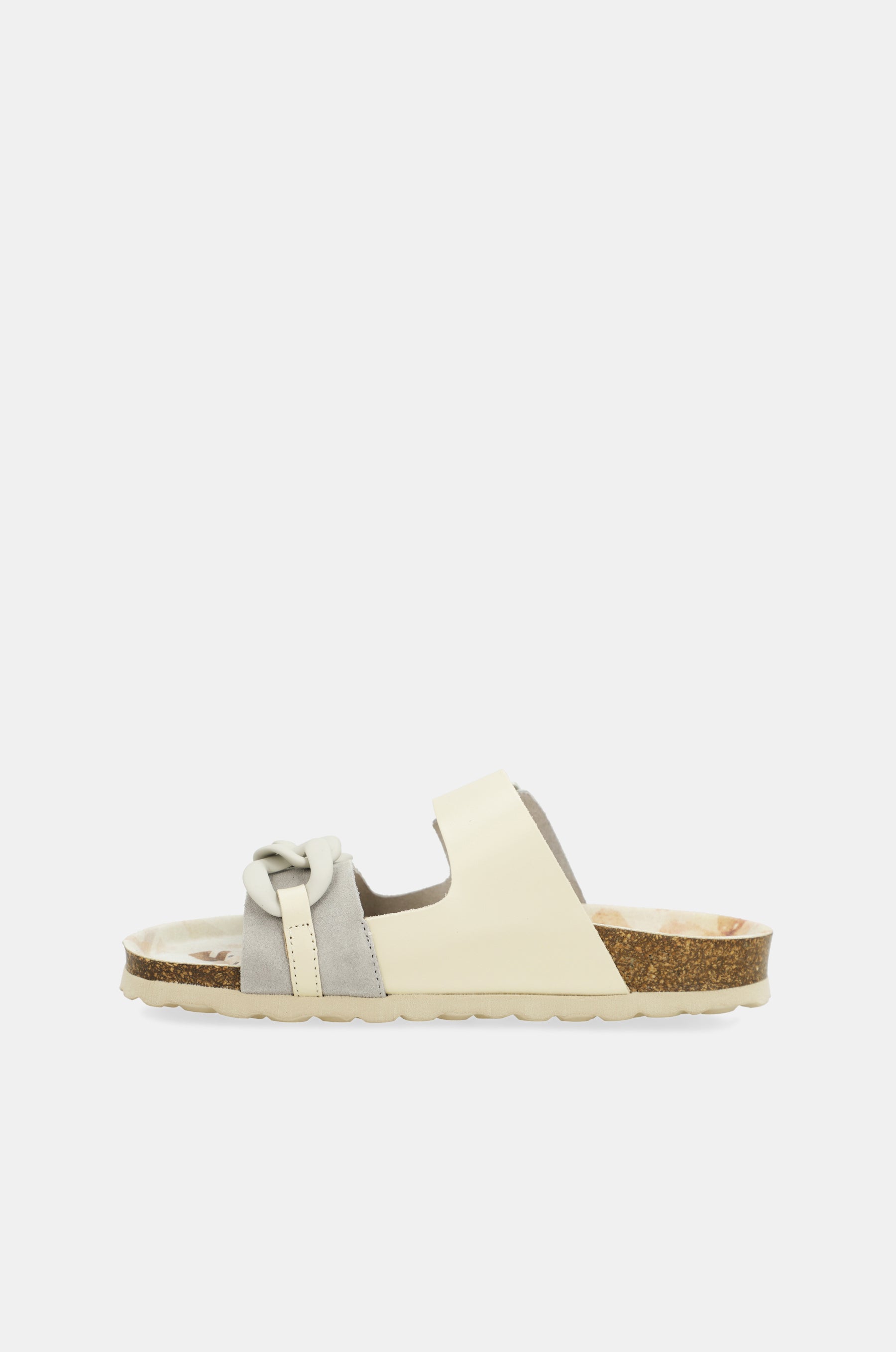 Grey chain-link bio sandals