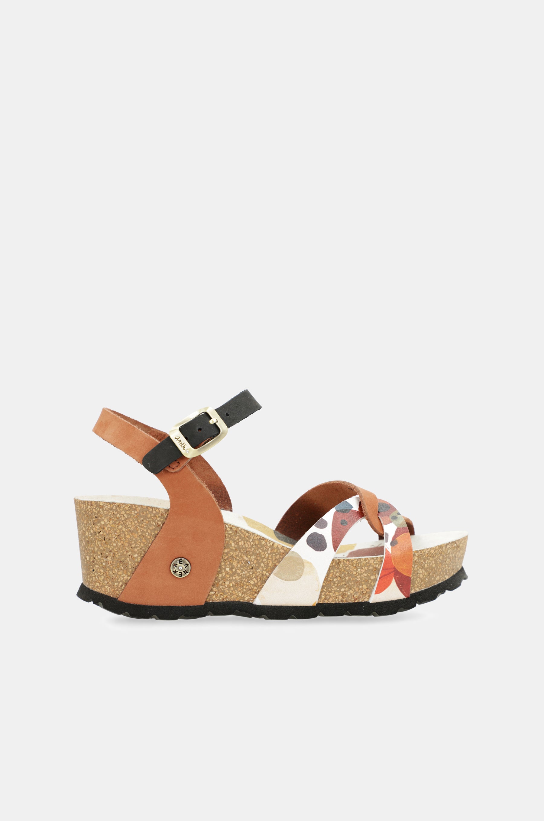 Wedge sandals bio leather straps