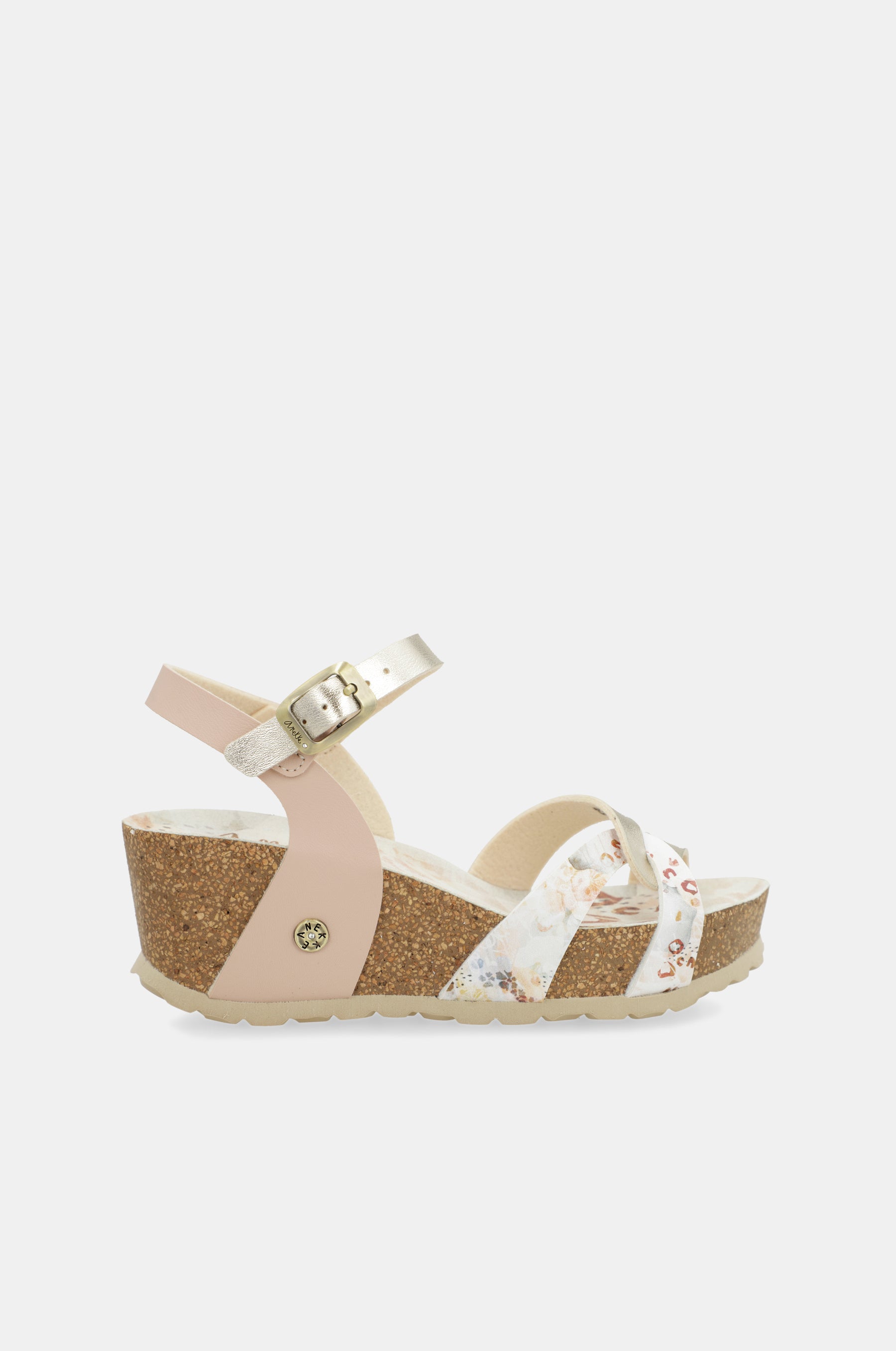 Wedge sandals bio white straps