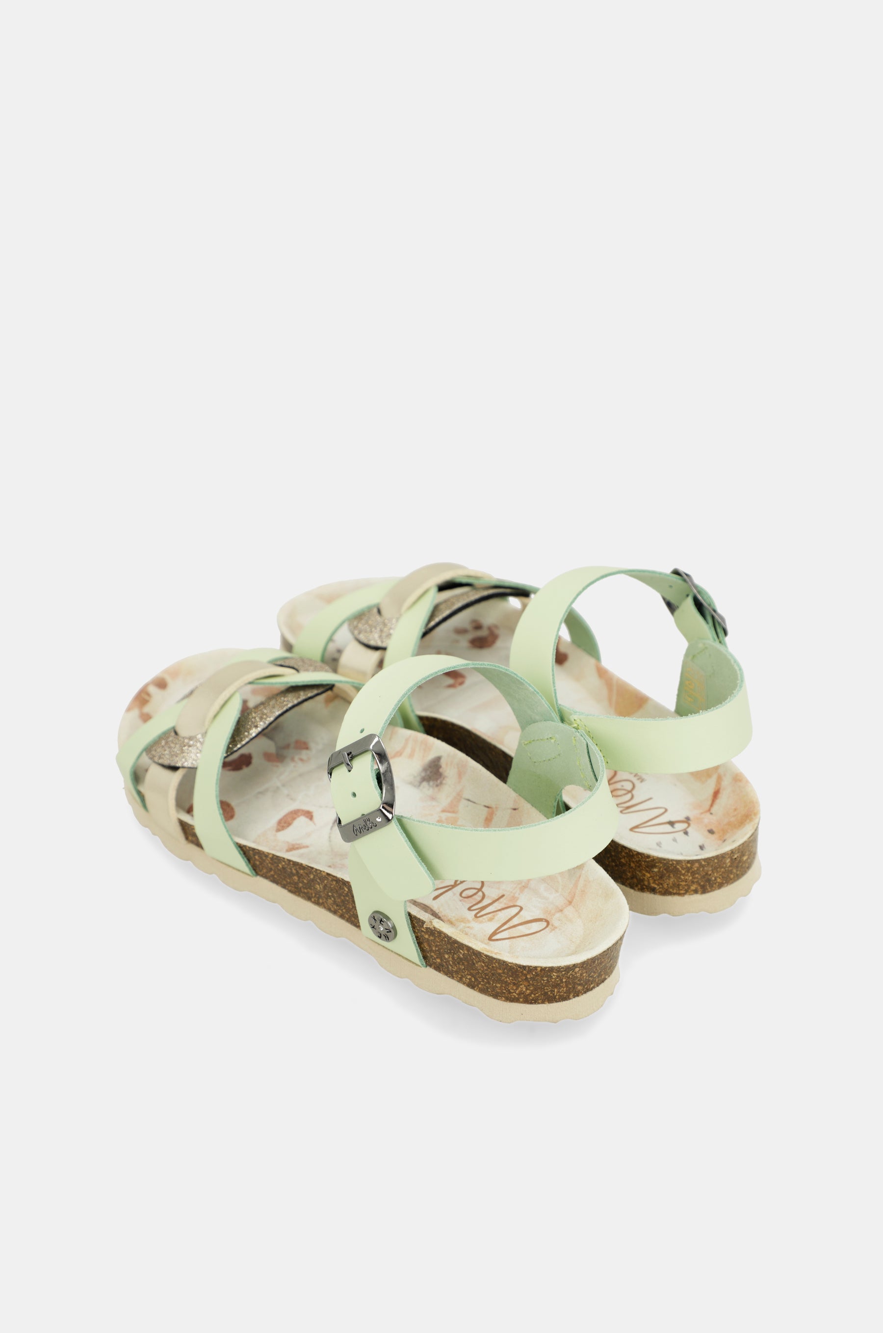 Memories green strappy sandals