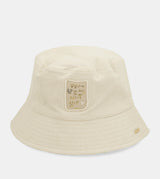 Reversible beige bucket hat