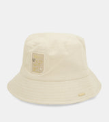 Reversible beige bucket hat