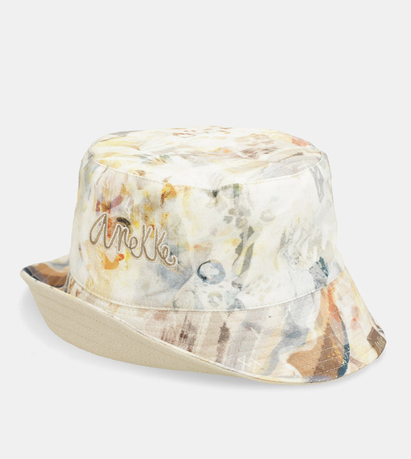 Reversible beige bucket hat