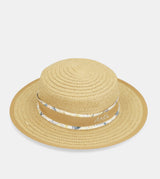 Beige raffia hat