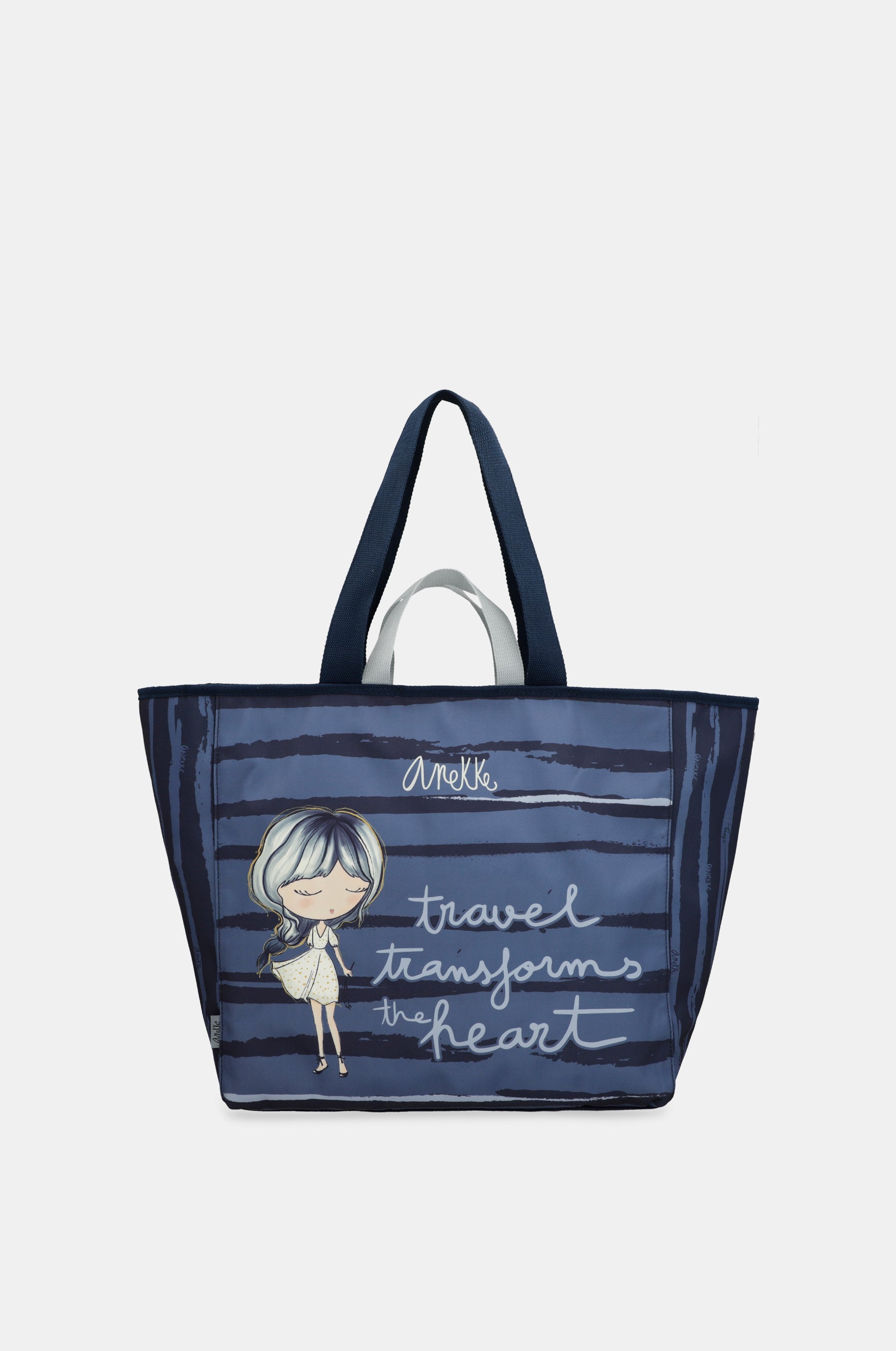 Large blue beach bag