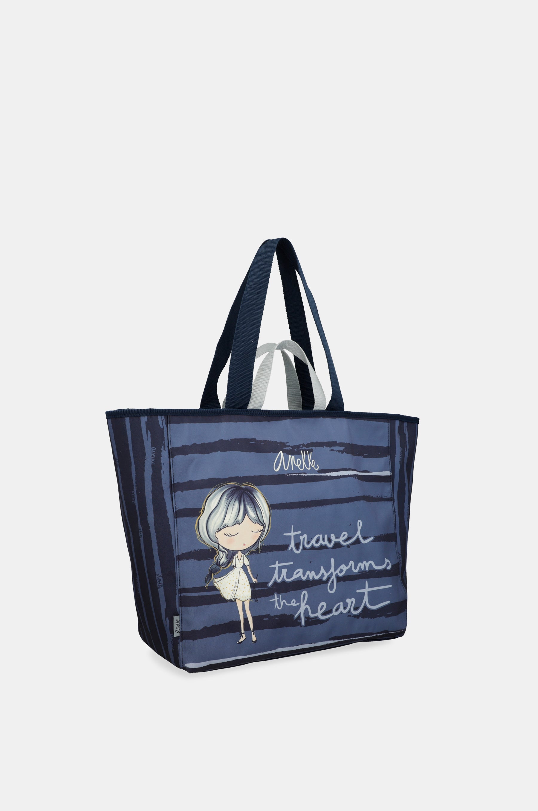 Large blue beach bag