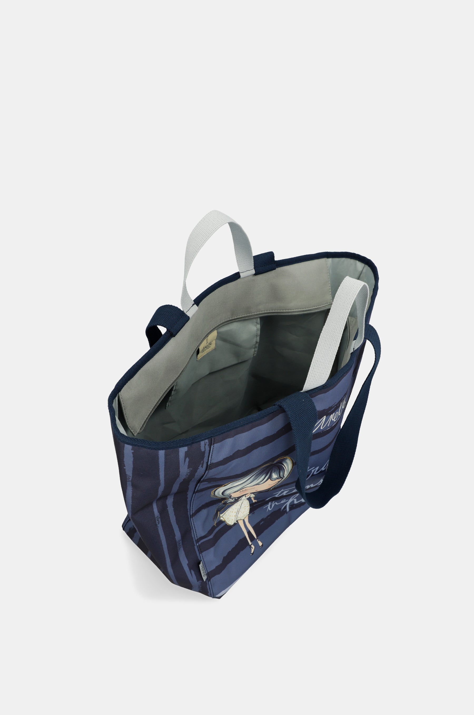 Large blue beach bag
