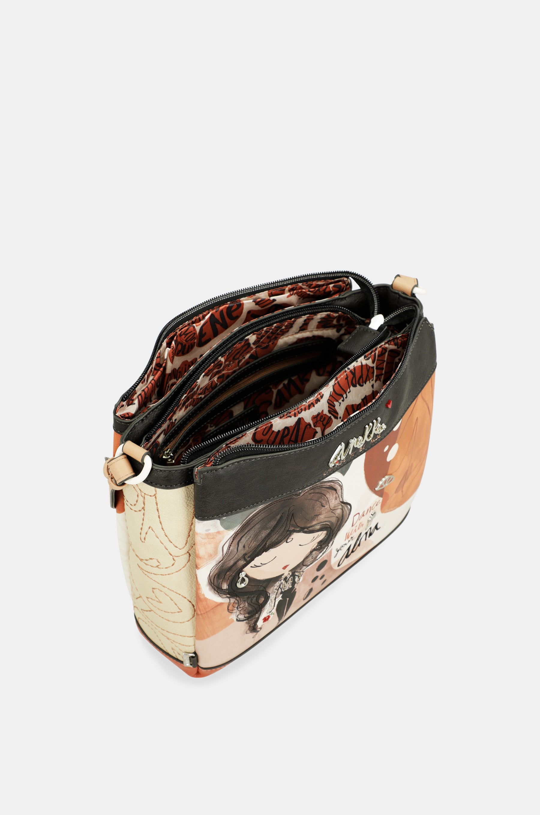Crossbody bag with 3 compartments Alma