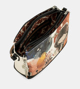 Printed crossbody bag with 3 compartments Alma