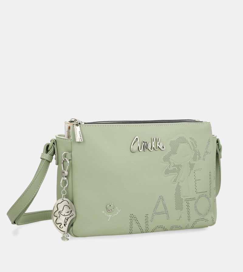 Printed crossbody bag with 3 compartments Alma