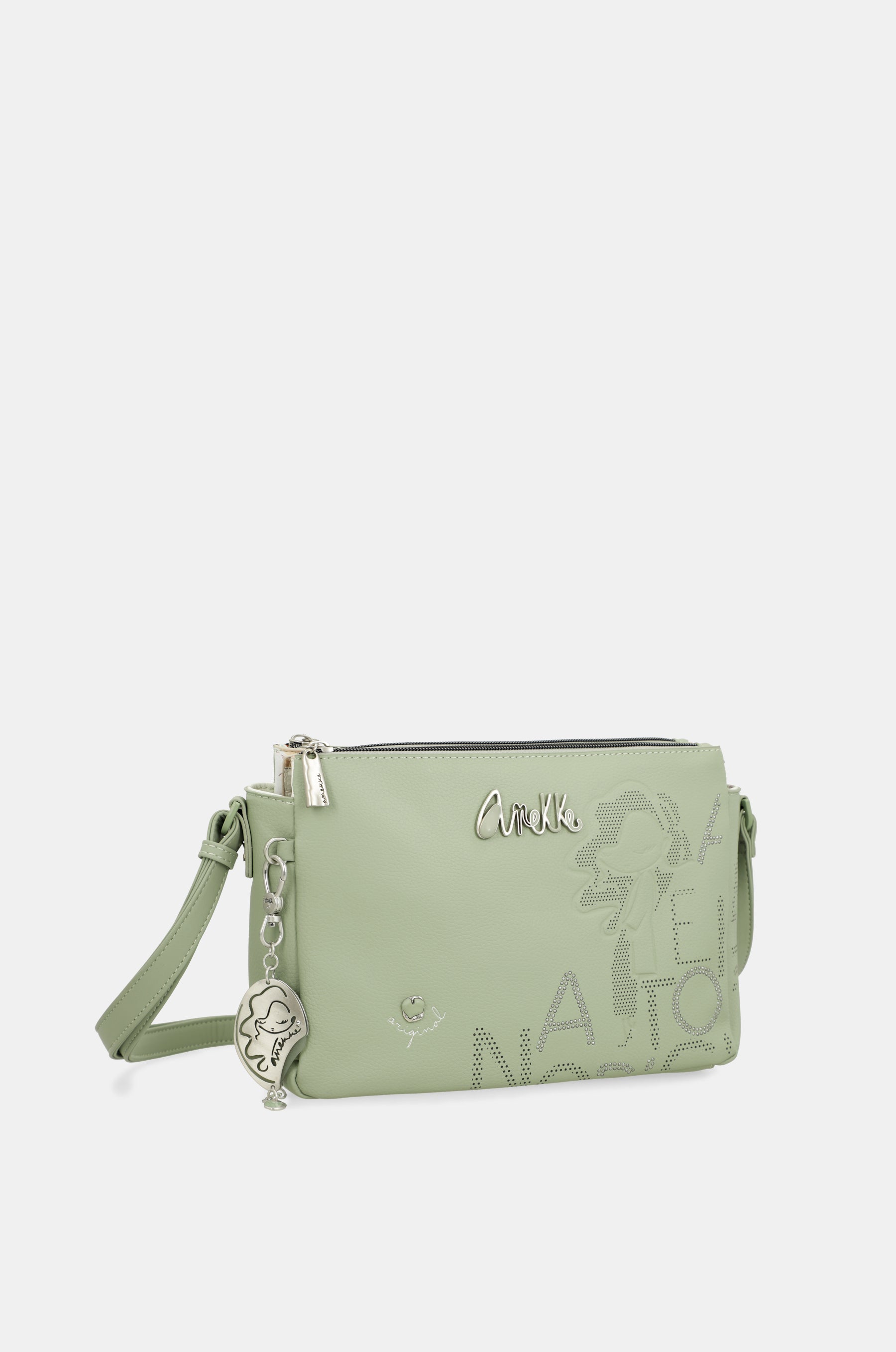 Printed crossbody bag with 3 compartments Alma