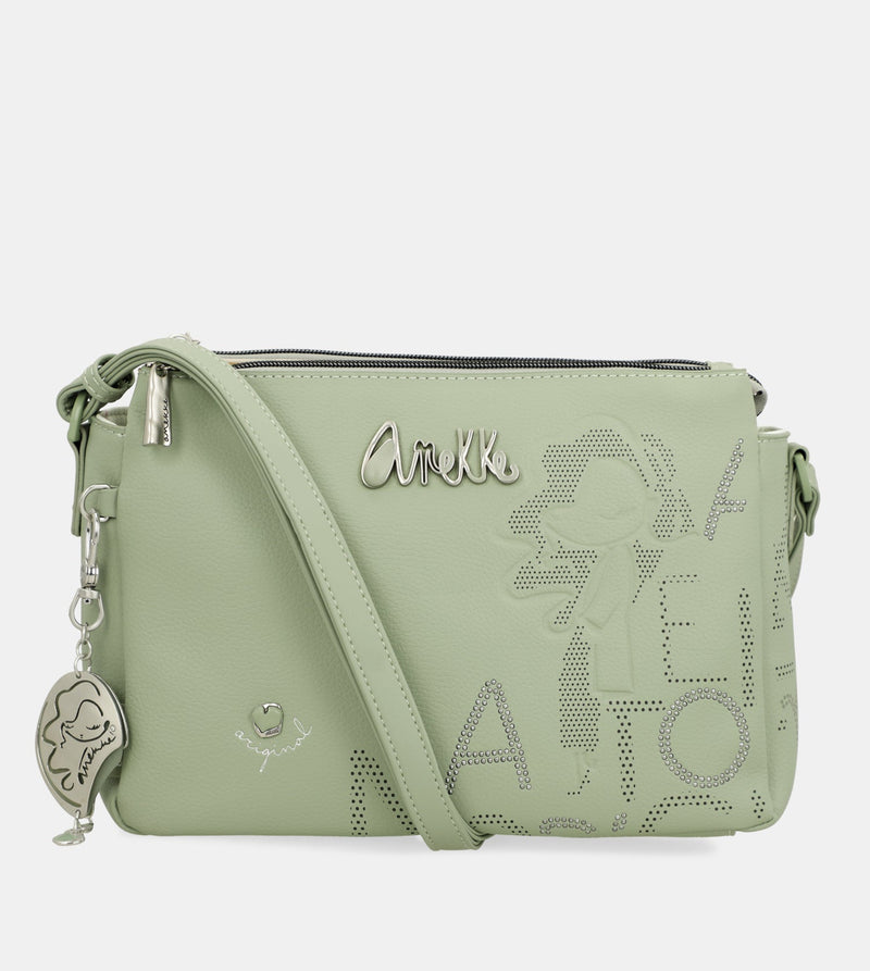 Printed crossbody bag with 3 compartments Alma