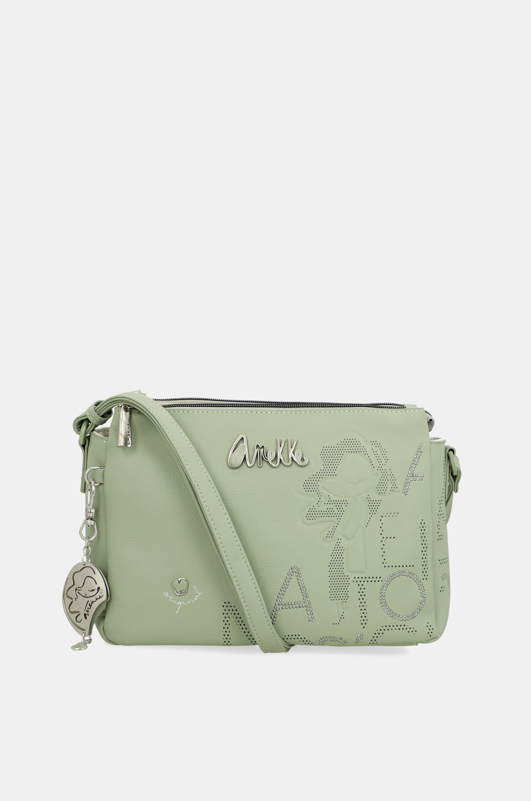 Printed crossbody bag with 3 compartments Alma