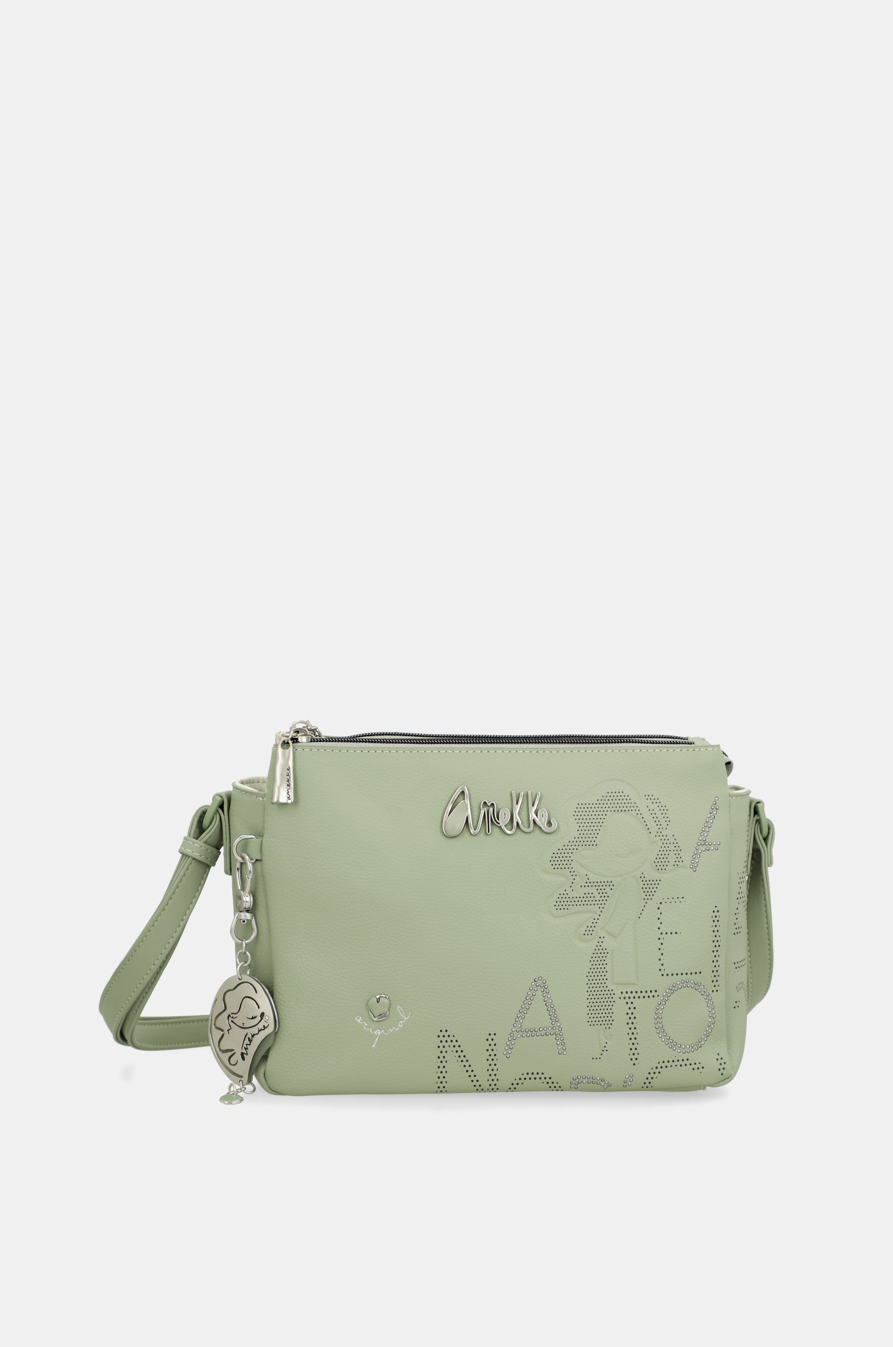 Printed crossbody bag with 3 compartments Alma