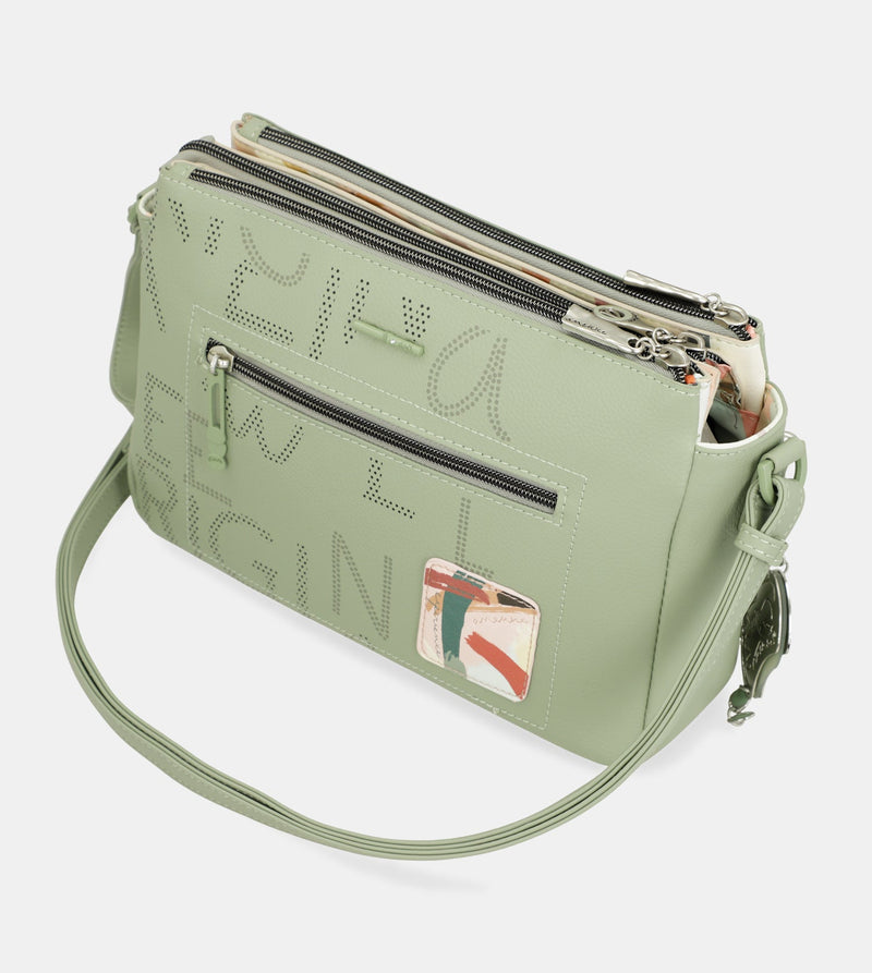 Printed crossbody bag with 3 compartments Alma