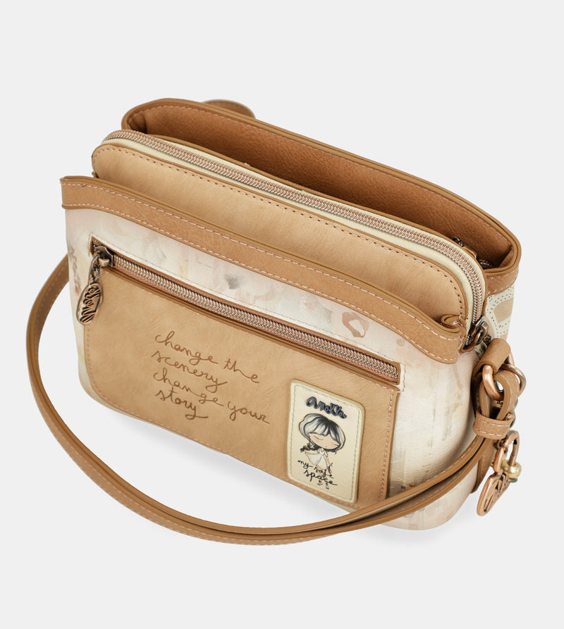 Medium crossbody bag with 3 compartments Memories