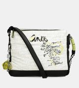 Printed crossbody bag with 3 compartments Memories