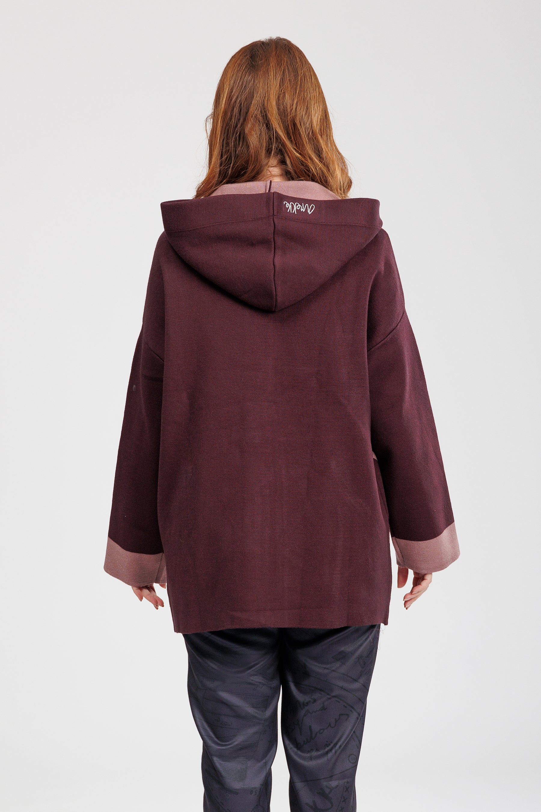 Purple cardigan