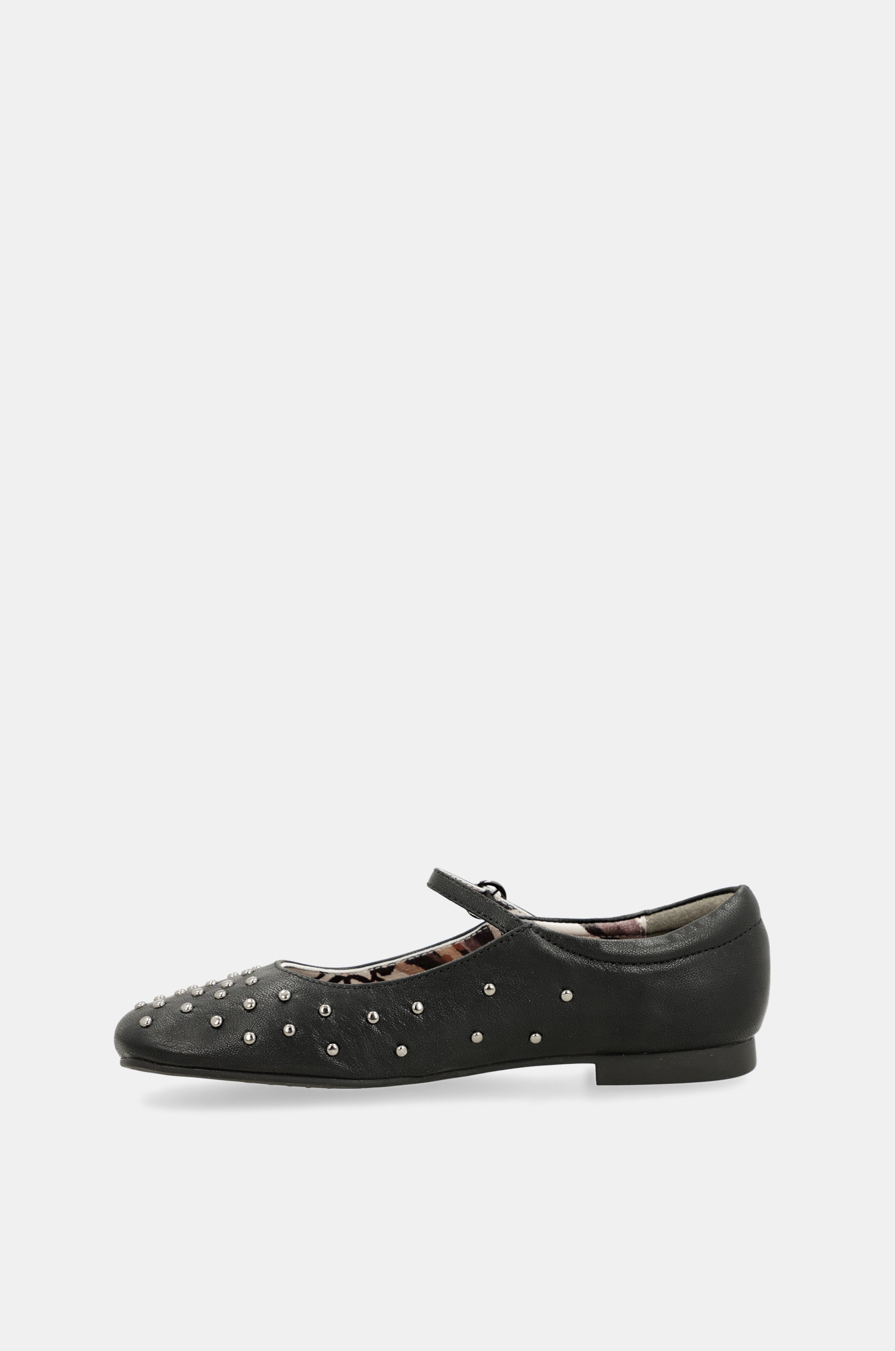 Black studded ballerinas