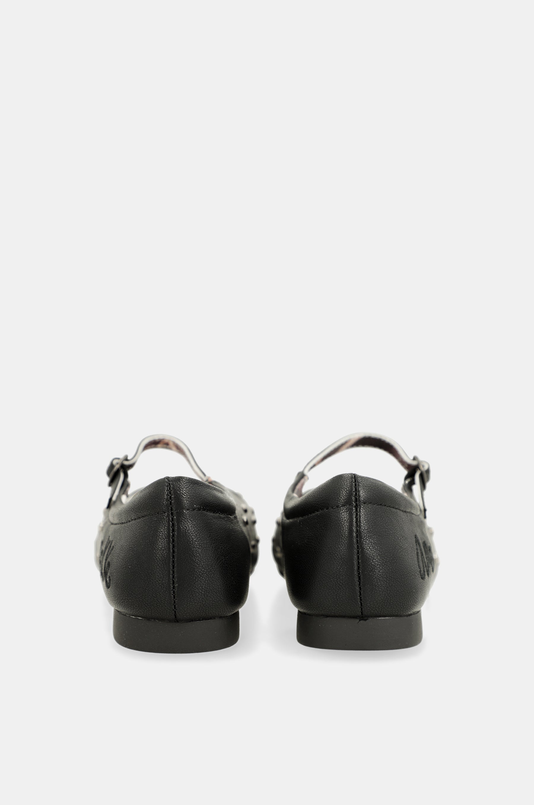 Black studded ballerinas