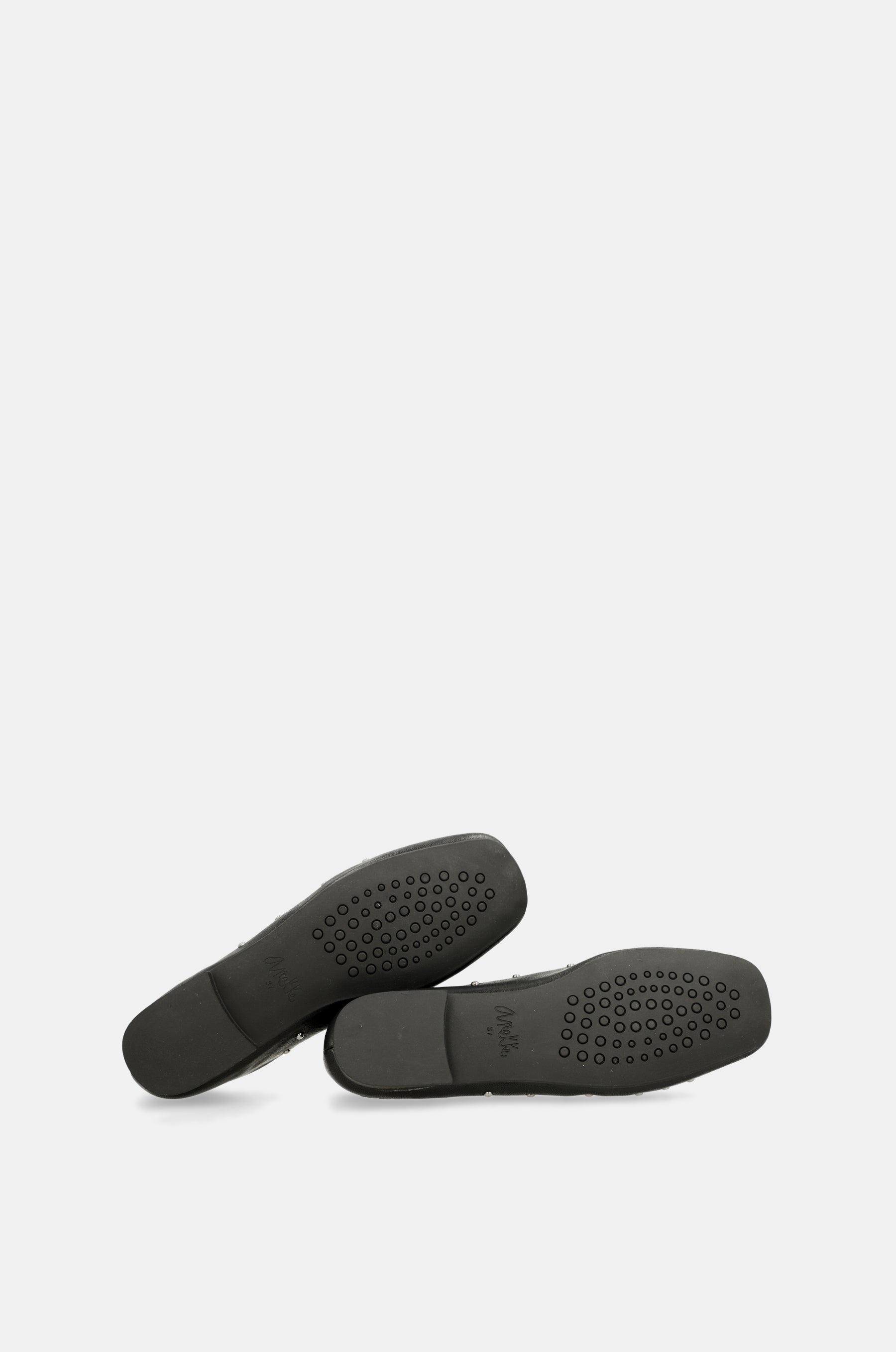 Black studded ballerinas